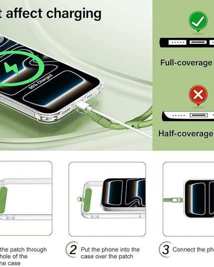 Dadanism Phone Wrist Strap, Universal Adjustable Hand Wrist Strap Lanyard for iPhone 17 and Most Smartphones, Multifunctional Patch Lanyard with Phone Tether Tab for Women and Men, Matcha Green