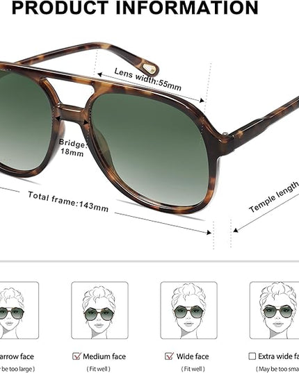 SOJOS Retro Polarized Aviator Sunglasses Womens Mens Classic 70s 80s Vintage Trendy Square Aviators SJ2174