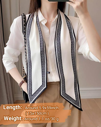 Dailyacc Hair Scarf for Women Fashion Silky Satin Headscarf Wrap Breathable Lightweight Neck Scarves For Handbag