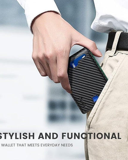 Zitahli Mens-Wallet-Slim-Leather-RFID Blocking Wallet for Men Minimalist Bifold Credit Card Holder with Gift Box
