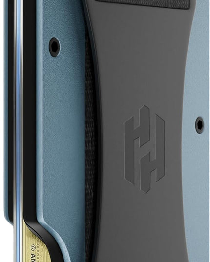 Hayvenhurst Wallet For Men - Reinvented Design Men's Wallet - Slim, Minimalistic & Seamless, Blocks RFID Scanners with a Cash Strap (Grey)