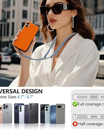 4 Pack Phone Lanyard & Wrist Strap, Cell Phone Lanyard for Around The Neck Adjustable Phone Strap for Most Smartphones
