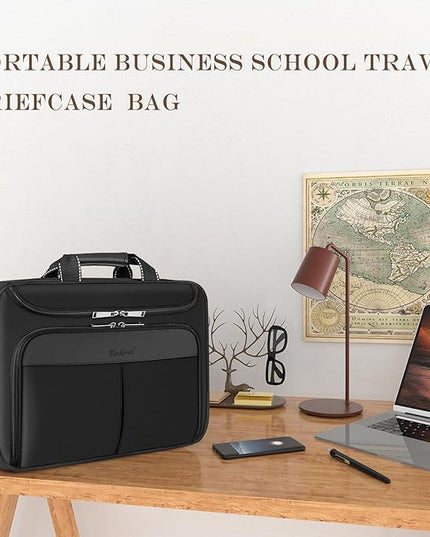 17 inch Waterproof Protective Laptop Messenger Briefcase with Adjustable Shoulder Strap, Men Women Travel/Business Bag Compatible with HP ZBook,ThinkPad,DELL Inspiron