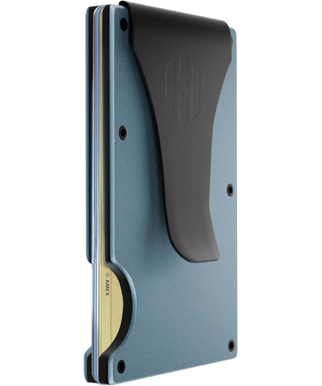 Hayvenhurst Wallet For Men - Reinvented Design Men's Wallet - Slim, Minimalistic & Seamless, Blocks RFID Scanners with a Money Clip (Grey)