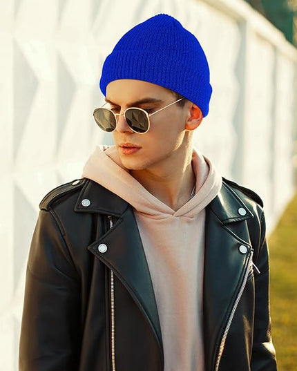 SATINIOR Trawler Beanie Watch Hat Roll-up Edge Skullcap Fisherman Beanie for Women Men