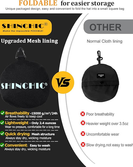 Water-Resistant Sun UPF 50+ Bucket Hat Protection Packable Brimmed Boonie for Women Men Summer Lightweight Hiking Outdoor Cap