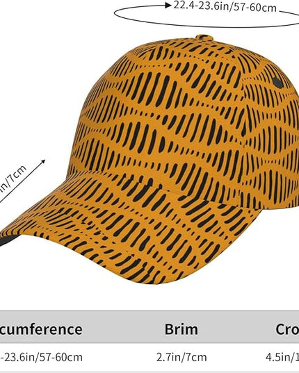 African Ethnic Tribal Style Baseball Cap for Men Women, Fashion Adjustable African Hat Casual Trucker Hats Sun Caps