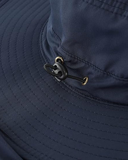 Home Prefer UPF50 Mens Sun Hat with Neck Flap Quick Dry UV Protection Cap Womens Wide Brim Fishing Hat Neck Flap Beach Garden