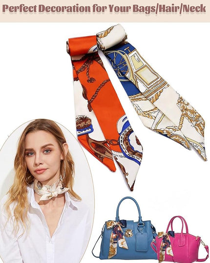 kcctoo 2/6/10Pack Scarf Bags for Women Handbag Scarfs Band Hair Neck Scarves Fashion Gifts