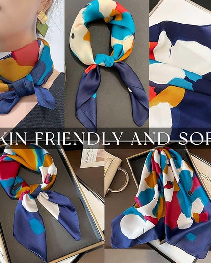 Dailyacc Hair Bandanas Scarf For Women Lightweight Fashion Neck Silk Satin Head Scarves For Sleeping Handbags Scarf