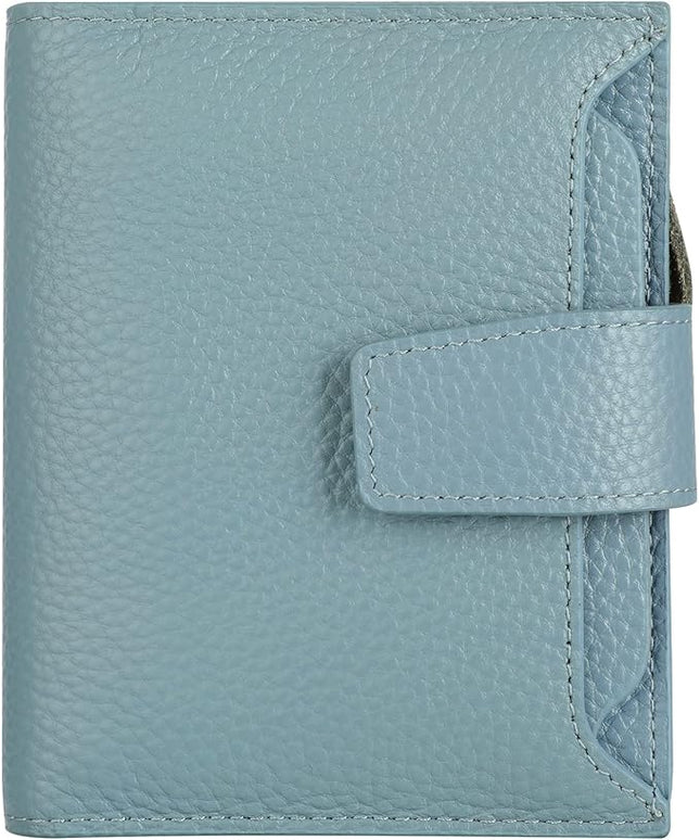 Lavemi Small Compact Women Wallet RFID Blocking Genuine Leather Bifold Purse with ID Windows