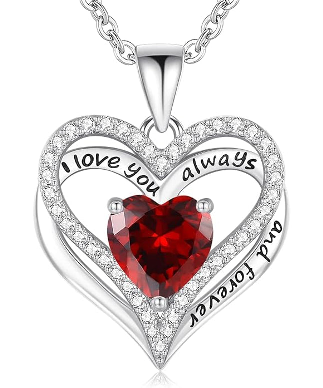S925 Sterling Silver Necklace for Women, Wife Jewelry Rose Gold, Mom Birthday Valentines Mothers Day Gifts, Girlfriend Necklaces, Daughter Heart Jewel, Anniversary for Her