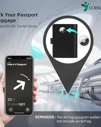 Passport Holder For Travel with Luggage Tag Cover – RFID Blocking Travel Passport Wallet Holder for Men/Family| PU Leather Passport Case with Extra Money Pocket/Magnetic Clasp, Black