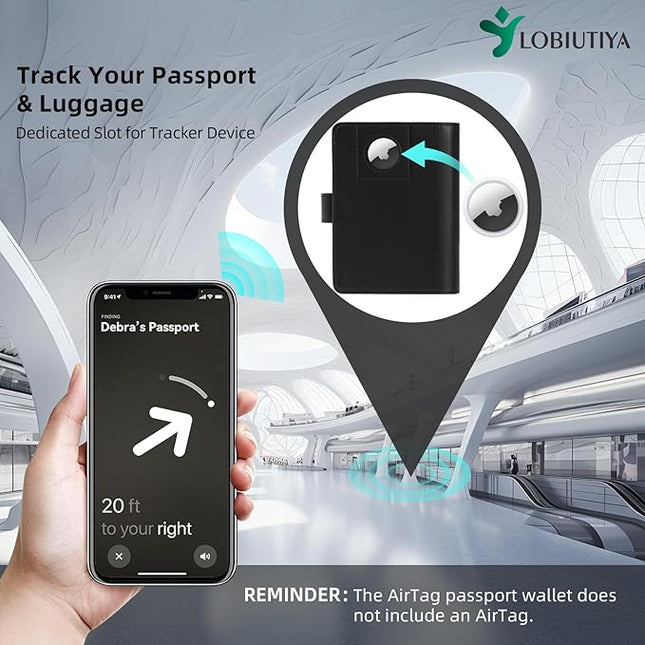 Passport Holder For Travel with Luggage Tag Cover – RFID Blocking Travel Passport Wallet Holder for Men/Family| PU Leather Passport Case with Extra Money Pocket/Magnetic Clasp, Black