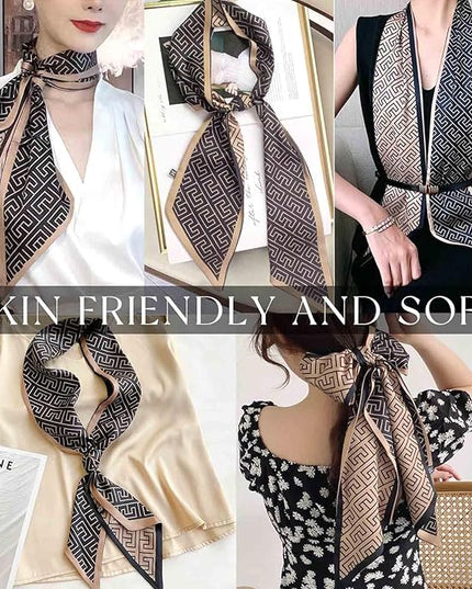 Dailyacc Hair Scarf for Women Fashion Silky Satin Headscarf Wrap Breathable Lightweight Neck Scarves For Handbag