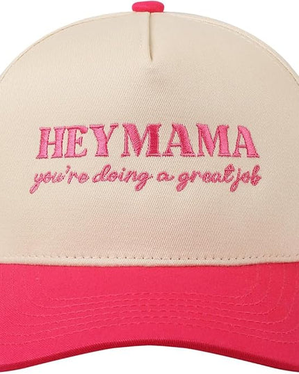 MIRMARU Two-Tone Vintage Canvas Trucker Hats for Men & Women, Adjustable Size Baseball Caps with Trendy Embroidered Design