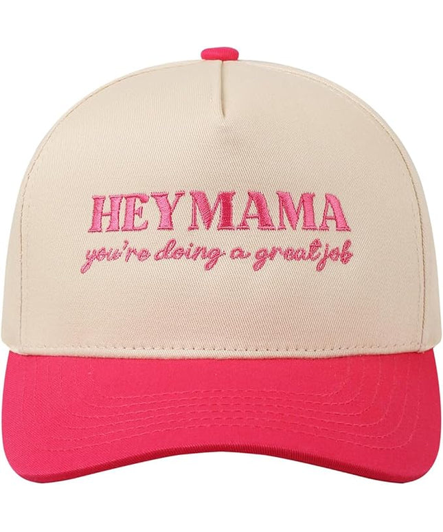 MIRMARU Two-Tone Vintage Canvas Trucker Hats for Men & Women, Adjustable Size Baseball Caps with Trendy Embroidered Design