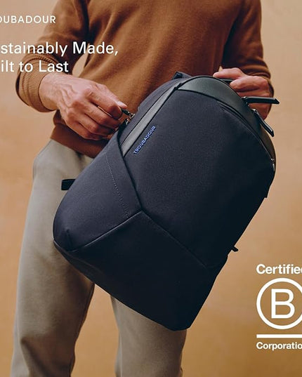 Troubadour Apex 4.0 Compact - 16L Premium Laptop Backpack - Ergonomic & Water Resistant - Designed for Work and Travel - Ink Blue