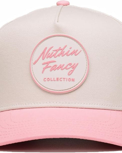 Nuthin Fancy Comus Snapback Hat, Everyday 5-Panel High Crown Canvas Trucker Hat for Men & Women