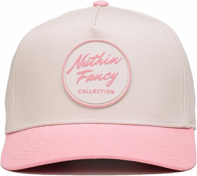 Nuthin Fancy Comus Snapback Hat, Everyday 5-Panel High Crown Canvas Trucker Hat for Men & Women