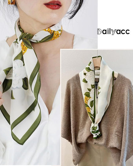 Dailyacc Hair Bandanas Scarf For Women Lightweight Fashion Neck Silk Satin Head Scarves For Sleeping Handbags Scarf