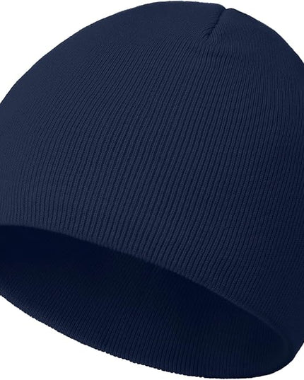 choshion 100% Cotton Beanie Hat, Cuffless Beanies Warm Knit Winter Skull Cap, Unisex Soft Fisherman Hats for Women Men