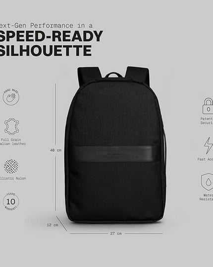 The Frenchie Co. - Super Light Speed Backpack - Expandable lightweight travel carry-on - Anti-theft magnetic closure - Self-adjusting straps, ballistic nylon water-resistant