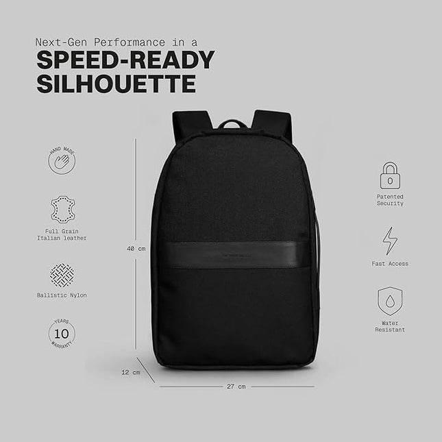 The Frenchie Co. - Super Light Speed Backpack - Expandable lightweight travel carry-on - Anti-theft magnetic closure - Self-adjusting straps, ballistic nylon water-resistant