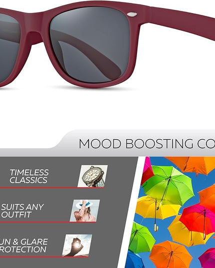 Retro Rewind Polarized Sunglasses for Men and Women - UV Protection Classic Sun Glasses