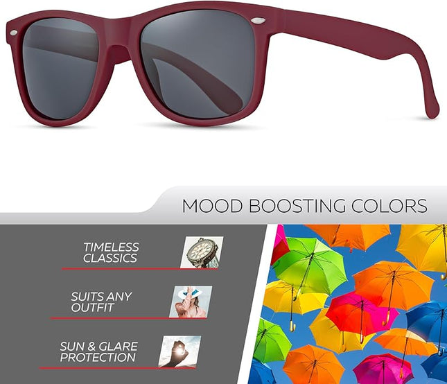 Retro Rewind Polarized Sunglasses for Men and Women - UV Protection Classic Sun Glasses