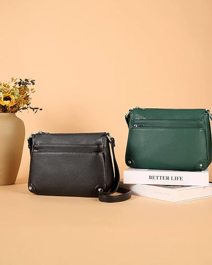 WESTBRONCO Crossbody Bags for Women, Medium Size Shoulder Handbags, Satchel Purse with Multi Zipper Pocket