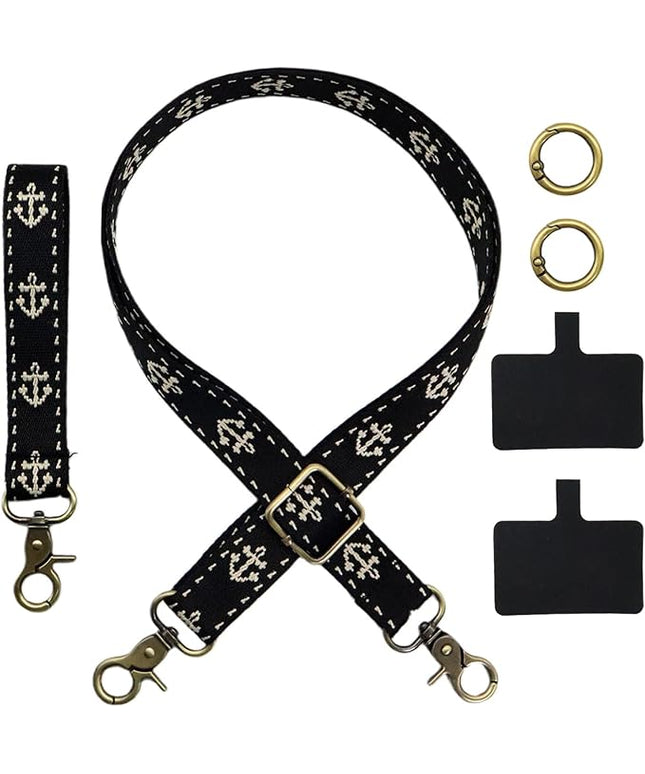 Adjustable 1" Width Phone Crossbody Lanyard and Wristlet Strap - Gift For The Lover In Your Life