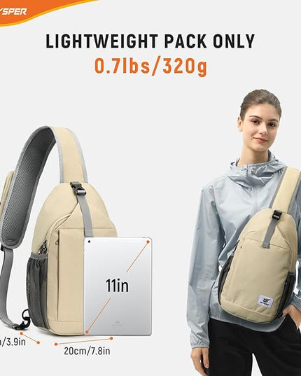 SKYSPER Sling Bag RFID Cross Body Bag Recycled Crossbody Backpack Travel Daypack