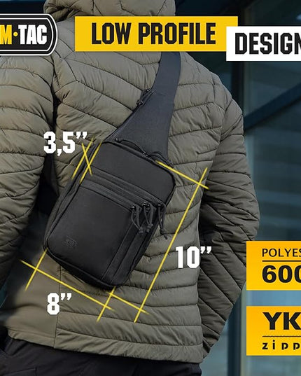 M-Tac CCW Sling Bag for Men & Women - EDC Shoulder Bag Tactical - Crossbody Concealed Carry Bag - Mens Chest Pack