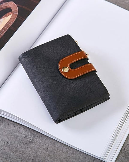 AOXONEL Women's Rfid Small Bifold Leather Wallet Ladies Mini Zipper Coin Purse id card Pocket,Slim Compact Thin