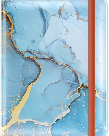 Passport Holder for Travel Essentials, Passport Wallet Cover Case for Travel Must Haves Accessories, Passport Book Holders for Women and Men, Blue Marble