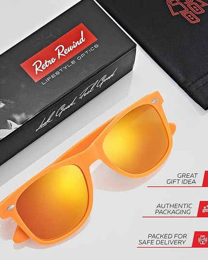 Retro Rewind Polarized Sunglasses for Men and Women - UV Protection Classic Sun Glasses