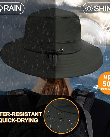 Sun Hats for Men Women Fishing Hat UPF 50+ Quick Dry Foldable Bucket Hat Adjustable Safari Hat for Beach Hiking
