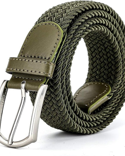 Braided Canvas Woven Elastic Stretch Belts for Men/Women/Junior with Multicolored