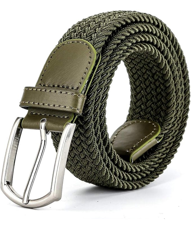 Braided Canvas Woven Elastic Stretch Belts for Men/Women/Junior with Multicolored