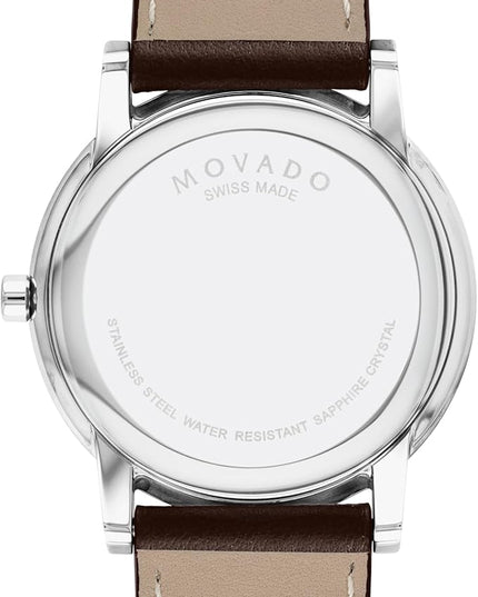 Movado Museum Classic Men's Watch - Swiss Quartz Movement, Calfskin Strap - 3 ATM Water Resistance - Classic, Luxury Fashion Timepiece for Him - 40mm