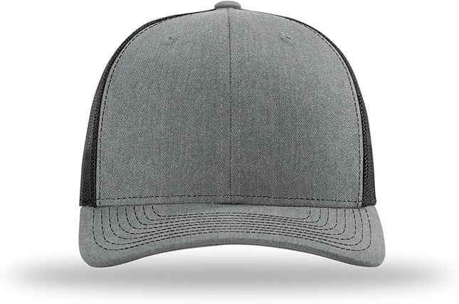 Richardson 112 Trucker Hat - Premium Adjustable Snapback Hat - Structured Six Panel Richardson Blank Caps