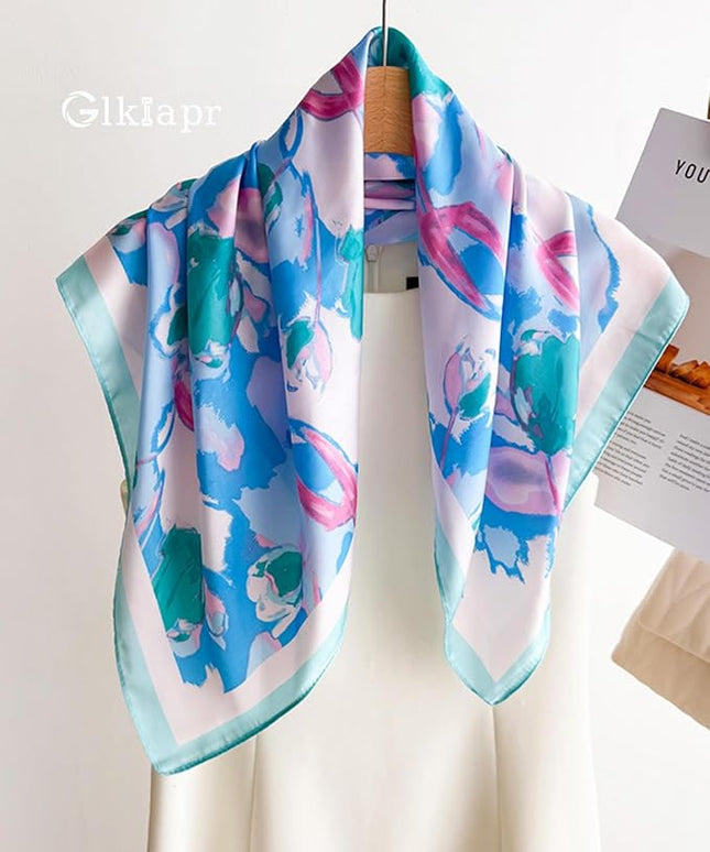 Satin Bandana Headscarf for Women Silky Hair Scarves for Fashion Lightweight