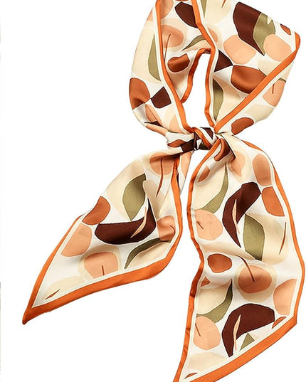Head Scarf Purse Handle Neck Satin Hair Scarfs For Bag Lightweight Silky Long Thin Women's Fashion Scarves 59 * 5.9”