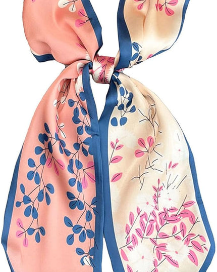 Head Scarf Purse Handle Neck Satin Hair Scarfs For Bag Lightweight Silky Long Thin Women's Fashion Scarves 59 * 5.9”