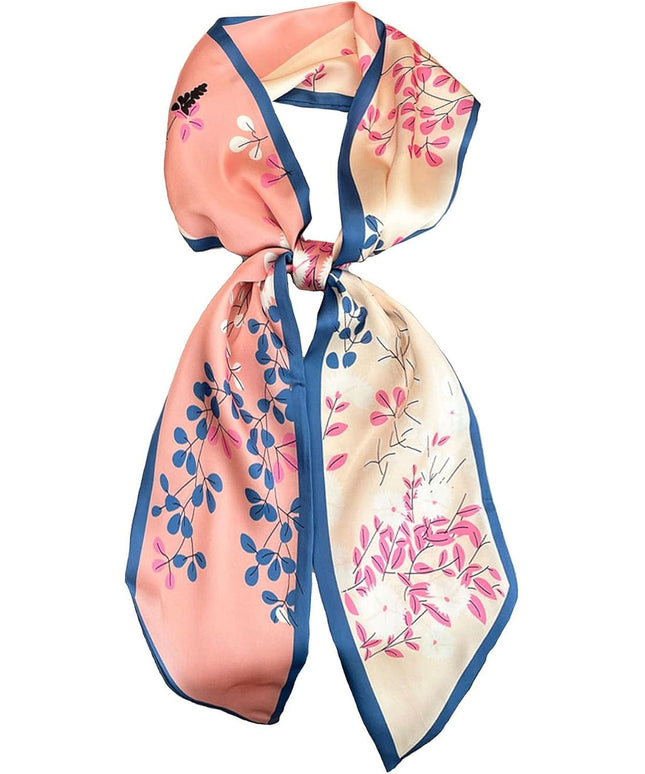 Head Scarf Purse Handle Neck Satin Hair Scarfs For Bag Lightweight Silky Long Thin Women's Fashion Scarves 59 * 5.9”