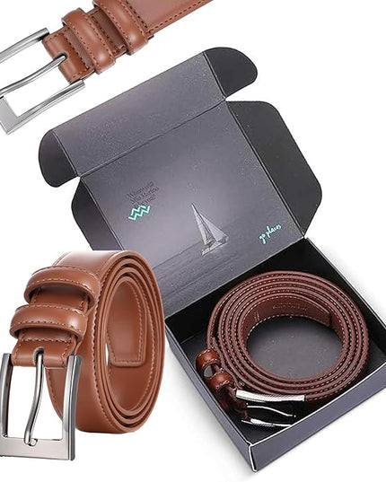 Marino’s Premium Belt Men, Genuine Leather Dress Belt for Men, Casual Mens Belt in Gift Box