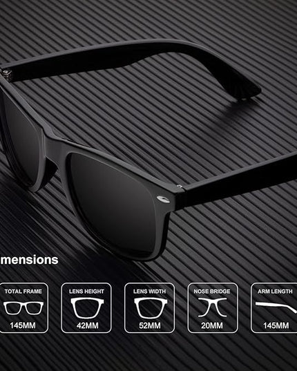 KALIYADI Polarized Sunglasses for Men and Women Matte Finish Sun glasses Color Mirror Lens UV Blocking (3 Pack)