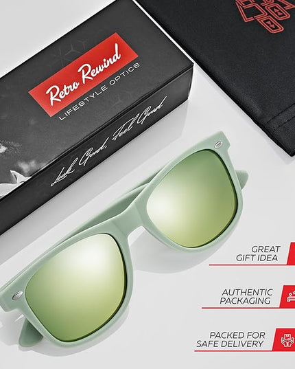 Retro Rewind Polarized Sunglasses for Men and Women - UV Protection Classic Sun Glasses