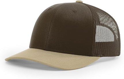 Richardson 112 Trucker Hat - Premium Adjustable Snapback Hat - Structured Six Panel Richardson Blank Caps